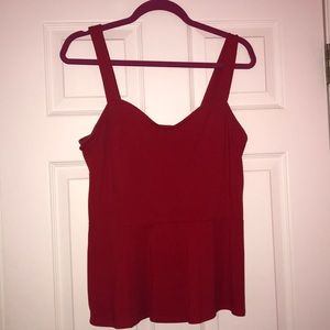Express Peplum Red top